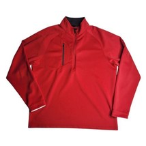 Zero Restriction Golf Tour Series 1/2 Zip Pullover Red Logo Size Medium - $29.65