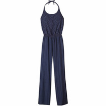 New NWT Prana Jumpsuit Halter Dark Blue Womens S Bra Pants Pockets Light Comfy - £123.59 GBP