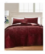 Martha Stewart Collection Medallion Tufted Velvet Twin/Twin XL Quilt T41... - £55.44 GBP