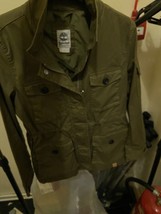 Timberland Unisex Utiliy Jacket Cotton Khaki Green Lightweight S/P See Pics - £11.15 GBP
