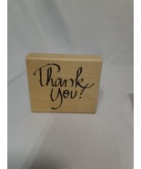 DJ Inkers Wood Mounted Rubber Stamp - &quot;Thank You&quot; Stamp For Cards, 3&quot; - £3.84 GBP