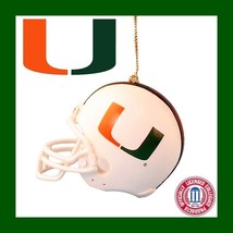 Miami Hurricanes Football Helmet Christmas Ornament New - £9.40 GBP