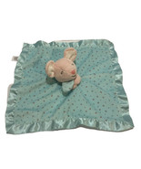 Carters Lovey Pink Mouse Aqua Blue Floral Security Blanket Satin Border ... - £10.09 GBP
