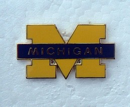 Michigan Wolverines Free Shipping Metal Basketball Football Hat Cap Jersey Pin - £8.95 GBP
