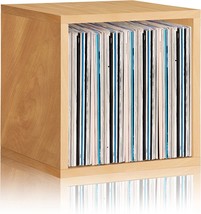 Record Storage Box Vinyl  Album Shelf Stand Case Organizer Turntable Holder Cube - £53.38 GBP