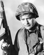 Vic Morrow Combat! Holding Rifle Helmet 8x10 HD Aluminum Wall Art - £31.69 GBP