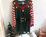 Isela Ugly Christmas Sweater Dress Elf Outfit Jingle Bells Womens Large ... - £21.18 GBP