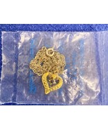 New Harriet Carter Necklace Genuine Sapphire 24 K Gold Electroplated Mad... - €11,03 EUR