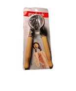 Good Cook Nutcracker Spring Loaded Wood Handle Fits Most Nuts Brown Brad... - $9.59