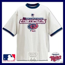 Minnesota Twins Baseball 2004 Division Champion Shirt L - £16.27 GBP