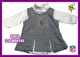 Minnesota Vikings Football Girls Cheerleader Dress 3 6 - £15.08 GBP