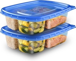 Ziploc Divided Rectangle Food Storage Meal Prep Containers - 2 Count - $117.24 MXN