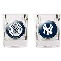 MLB New York Yankees free shipping Shot Glass 2-Pack 1927 logo and 2012 logo  - £13.36 GBP