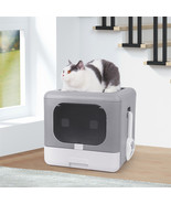 Foldable Cat Litter Box With Lid Extra Large Double Doors Pp No Smell Ca... - £66.07 GBP