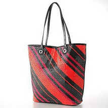 Daisy Fuentes Lydia Red Diagonal Sequin Tote Shopper Bag - $24.99
