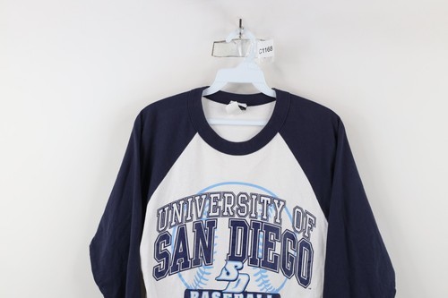 Vtg 90s Mens M University of San Diego Baseball 3/4 Sleeve Raglan T-Shirt USA Item image 2