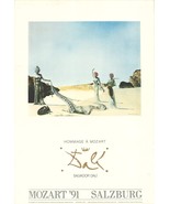 SALVADOR DALI Hommage a Mozart 39.25&quot; x 27.5&quot; Poster 1991 Surrealism - $272.25