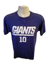 Reebok NFL New York Giants Eli Manning #10 Football Adult Small Blue TShirt - $16.50