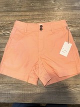 Women&#39;s High-Rise Everyday Shorts - A New Day Peach Orange 4. NWT. M - £10.11 GBP