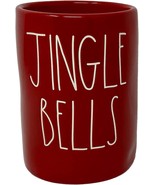 Rae Dunn JINGLE BELLS Candle - RED Ceramic - Christmas themed - 13.2 oz - £29.08 GBP