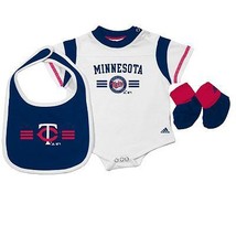 Minnesota Twins FREE SHIPPING Baseball Baby Creeper Set - Newborn Adidas 0-3 Mo - £24.72 GBP