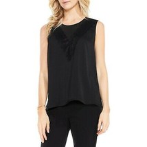 NWT Women Size Small Nordstrom Vince Camuto Blacl Lace Trim Blouse Top - £23.48 GBP
