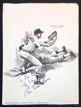 Vintage Bill Moose Skowron Chicago White Sox Signed Art Print Ed Vebell 1960s - £110.16 GBP
