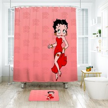 Betty Boop 05 Shower Curtain Bath Mat Bathroom Waterproof Decorative Bathtub - £18.49 GBP+
