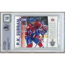 P. K. Subban Montreal Canadiens Signed 2010-11 Score 16 BAS BGS Gem Auto 10 Slab - £78.40 GBP