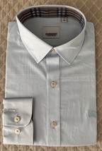 Burberry Brit Men&#39;s Sky Blue Long Sleeve Dress Shirt Regular Size Size M... - $135.98