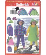 Butterick Pattern 5717 Girls&#39; Jacket, Jumper, Skirt, Pants and Hat Sizes... - $7.00