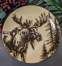 Pack Of 2 Rustic Western Emperor Elk Stag Moose Deer Salad Appetizer Plates - £25.56 GBP