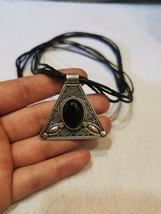 Vintage triangle amulet Silver pendant/Moroccan pendant /Berber pendant /protect - £61.55 GBP