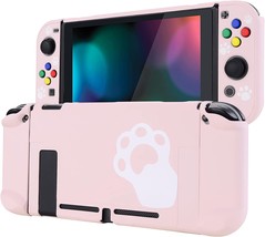 Ns Joycon Handheld Controller Protector Hard Shell, Dockable, Pink Cat Paw. - £28.26 GBP