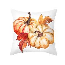 Halloween Pillowcase Thanksgiving Pumpkin Home Decoration Pillow Cover Yellow - £5.22 GBP