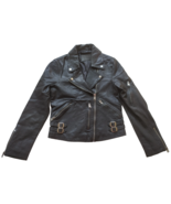 Allsaints Women&#39;s Prescott Biker Leather Jacket $310 FREE WORLDWIDE SHIP... - £154.97 GBP