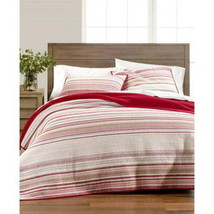 Martha Stewart Collection Yarn-Dye Bedding Quilt Size Twin/Twin XL Color Red - £98.92 GBP