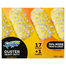Swiffer Duster Heavy Duty Dusting Kit 1 Handle + 17 Refills 70% More Tra... - $24.74