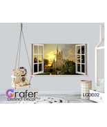 Disney Cinderella Castle decal, 3D Wall Stickers, 3D Window Effect, Wall... - €20,84 EUR+