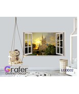 Disney Cinderella Castle decal, 3D Wall Stickers, 3D Window Effect, Wall... - £18.87 GBP+