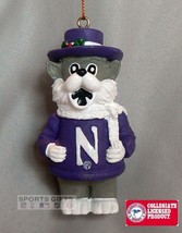 Northwestern Wildcats Willie Football Basketball Holiday Christmas Hat Ornament  - £10.43 GBP