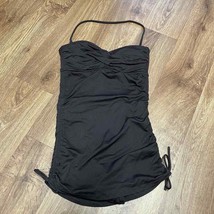 La Blanca Bandeau Swim Suit Dress Size Small Brown One Piece Halter - £18.82 GBP