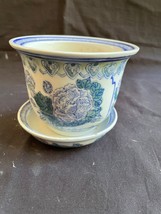 Ancien - Vintage Chinois Pot Avec Soucoupe - $59.42