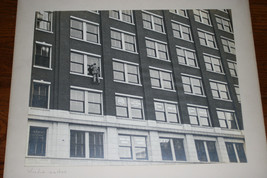 BLACK &amp; WHITE SILVER GELATIN PHOTOGRAPH TITLED WINDOW WASHER - £34.85 GBP