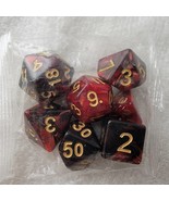 New 7 Piece Black Red Gemini Polyhedral Dice Set – D&amp;D RPG - SEALED - $13.43 CAD