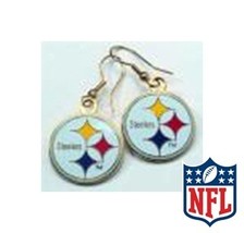 PITTSBURGH STEELERS GOLD METAL EARRINGS FREE SHIPPING   - £9.50 GBP
