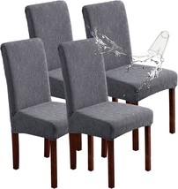 Waterproof Dining Chair Covers, Chair Covers For Dining Room, Dark Gray, 4Pk - £33.52 GBP