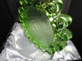 Luminoso Green Glass Ashtray Gorgeous 10" Diameter NIB image 4