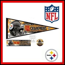 Pittsburgh Steelers Super Bowl Champs Football Fan Set - £15.75 GBP