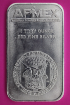 Apmex Rare Vintage Art Bar American Precious Metals 1 OZ  .999 Fine Silv... - $149.99